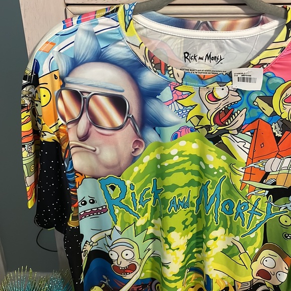 RICK AND MORTY Mens T-Shirt Mens Fashion Shirt - Rick & Morty Sublimated t NWT L - Picture 3 of 6